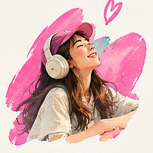 즐기는 핑크, 즐기는 마음을 그린 캐릭터